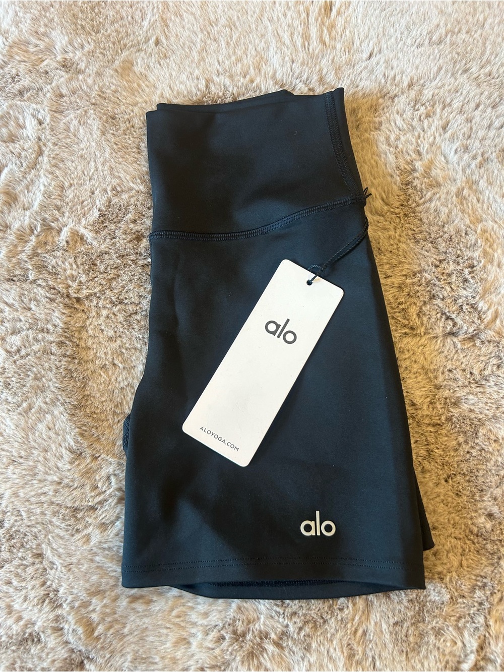 ALO Yoga Black Performance Leggings with Logo